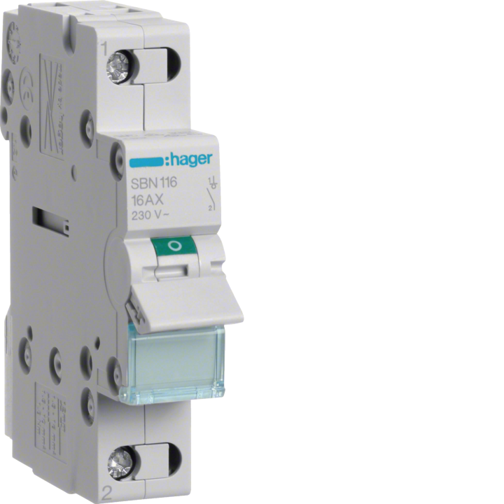 Hager SBN116 1P 16A Switch