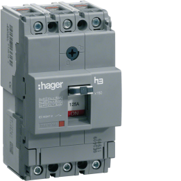 Hager HNA025H MCCB X160 3P 40kA 125A