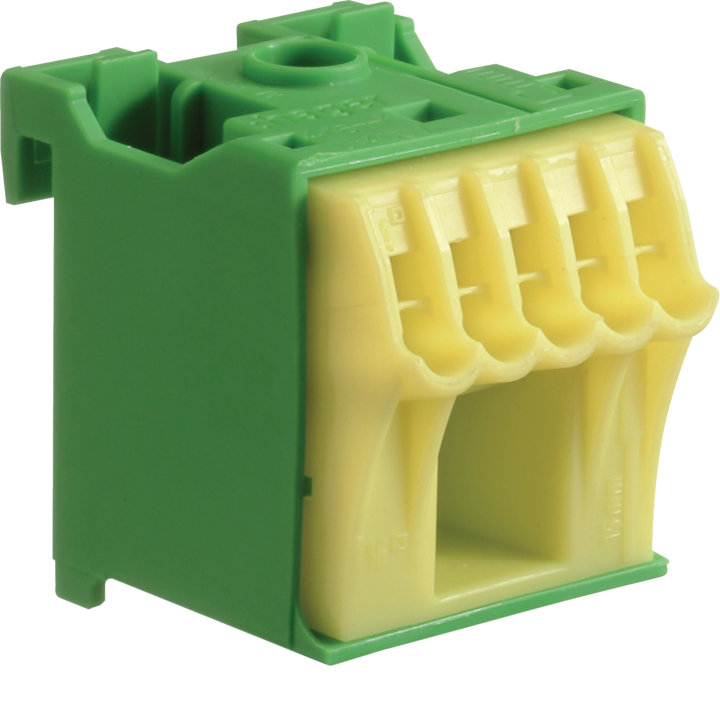 Hager KM06E PE Terminal Block, 6 Connections, Quick Connect