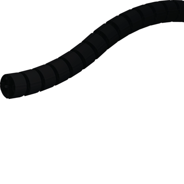 Hager RK19005 Flexible Cable Protector Round d=70mm L=1m Black