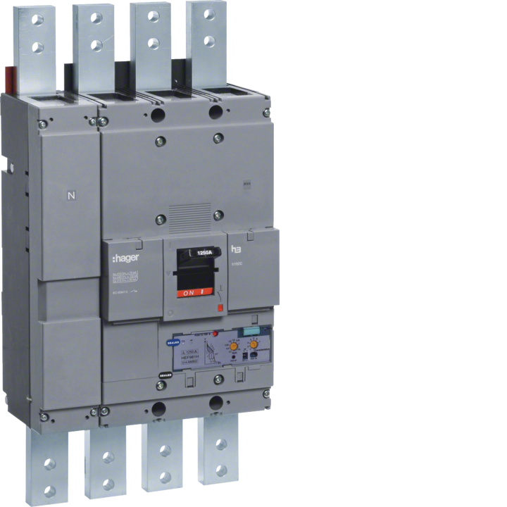 Hager HNF981H MCCB 1600A 4P 50kA 1250A LSI