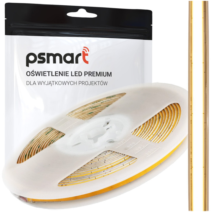 Psmart LED-Streifen COB 12V WW 3000K IP20 5mm 400LED/m 5m