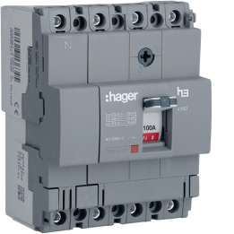 Hager HDA101L MCCB 4P 100A 18kA
