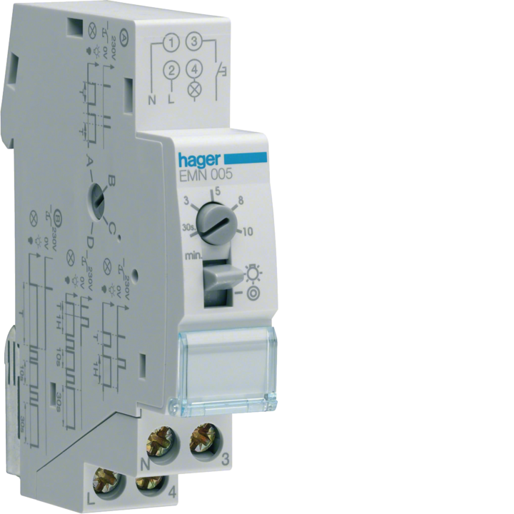Hager EMS005 Multifunction Staircase Time Lag Switch