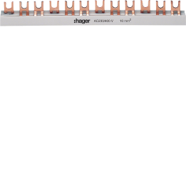 Hager KDN363B Insulated Busbar 3P 63A 10mm² Fork
