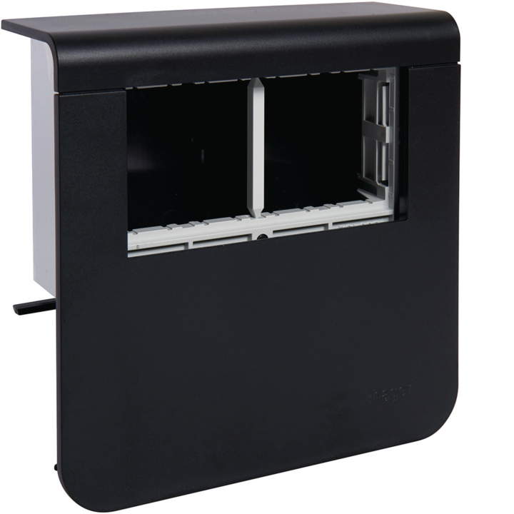 Hager SL200809009011 Accessory Box, Empty, Black (RAL 9005)