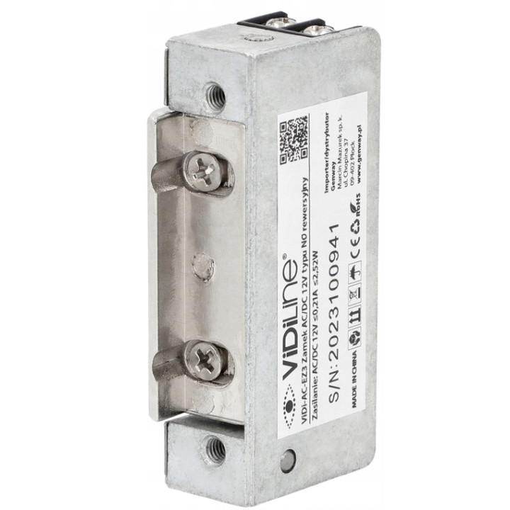 VidiLine VIDI-AC-EZ3 Reversible Electric Strike Lock NO DC/AC 12V 0.21A