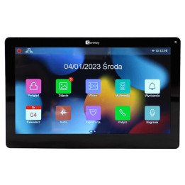 Genway F-V13-2W-C 7" Touch Screen WiFi Video Intercom Monitor, Black