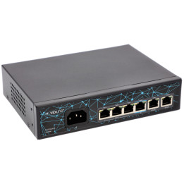 VidiLine VIDI-F0420FBL_V2_2 PoE Switch 4x PoE 100Mb/s 2x Uplink 65W