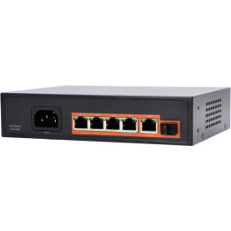 VidiLine VIDI-G0411GE_2 4-Port PoE Gigabit Switch with 1x SFP and 65W PoE Budget