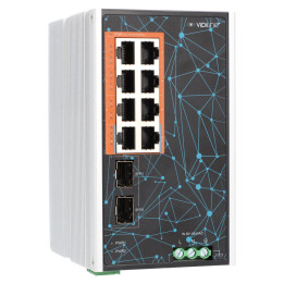 VidiLine VIDI-DG0802G 8-Port PoE Switch 1 Gbps DIN Rail 2x SFP