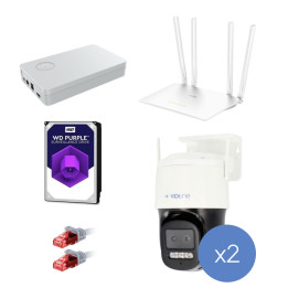 VidiLine ZES-VIDI-515-234-2 IP Monitoring Kit 2x 3Mpx PTZ WiFi Cameras + NVR
