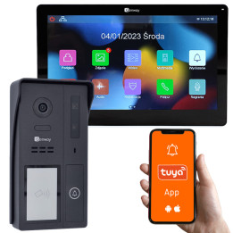 Genway KIT-F-S61-V13-C Video Doorbell Kit with 7" Touch Monitor, WiFi and Tuya