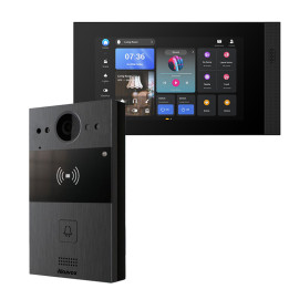Akuvox R20A Outdoor Video Door Entry Kit with Akubela HyPanel Elite PG42 Touch Monitor, PoE, Linux