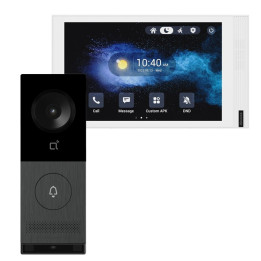 Akuvox X910S Video Doorbell Kit with S563W White 8" Android PoE Wi-Fi Monitor