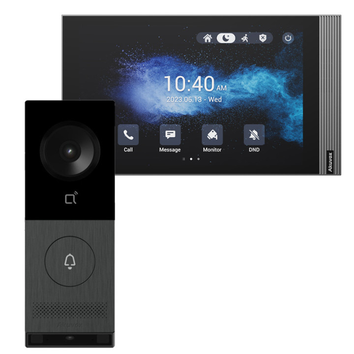 Akuvox X910S + S563W Video Doorbell Kit: Outdoor Panel X910S & Indoor Monitor S563W Android PoE Wi-Fi