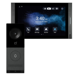 Akuvox X910S + S567A Gray Video Doorbell Kit with Android PoE Wi-Fi Monitor