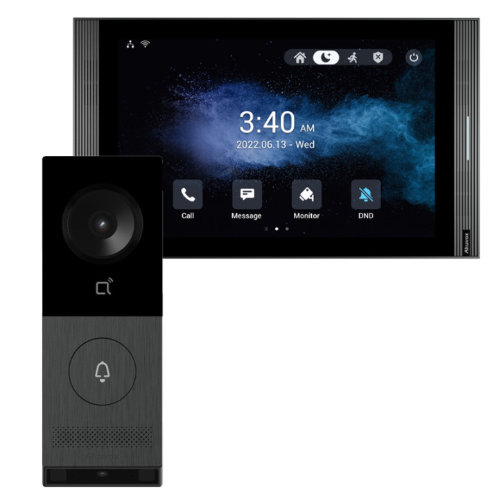 Akuvox X910S + S567A Gray Video Doorbell Kit with Android PoE Wi-Fi Monitor