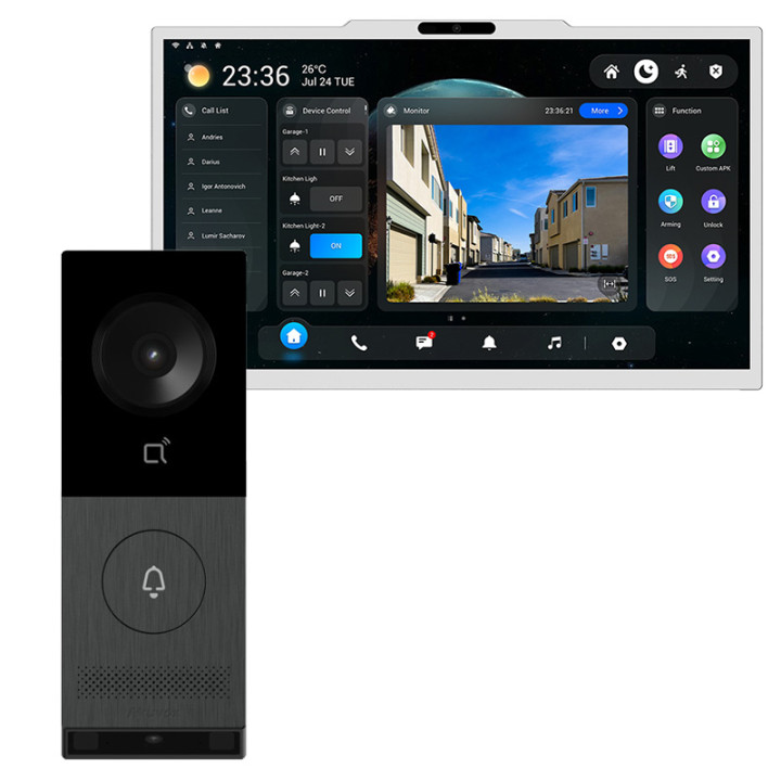 Akuvox X910S + X937A Video Doorbell Kit: Outdoor Panel X910S + 15" Android Monitor X937A PoE Wi-Fi