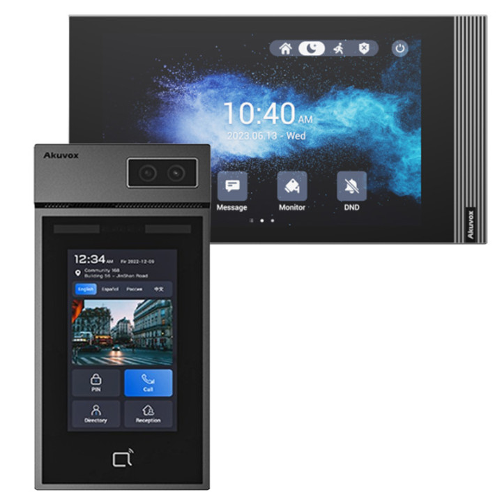 Akuvox S535 Outdoor Panel + S562W Indoor Monitor Video Doorbell Kit, Linux PoE