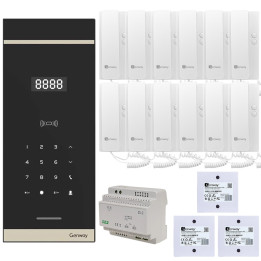 Genway WL-03NL-V3 Digital Intercom Kit for 12 Apartments