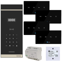 Genway WL-03NL-V3 Digital Intercom Set for 4 Families, Hands-free, Polish Voice Prompts