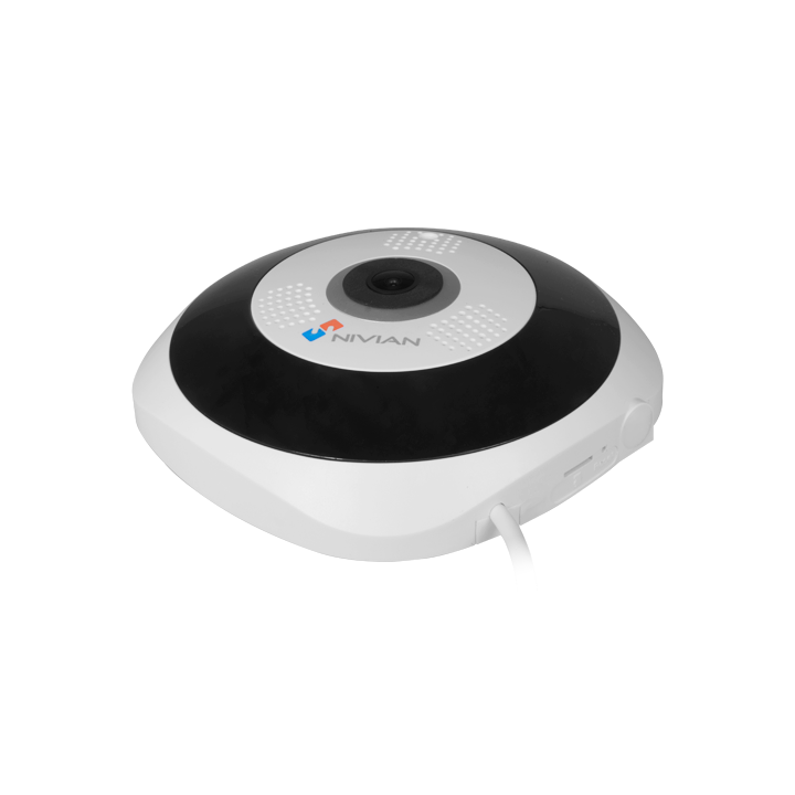NIVIAN RETAIL NV-IPDM360A-3W Cámara IP PTZ de 3MP con PoE, Wi-Fi, ONVIF, visión nocturna por infrarrojos, micrófono incorporado,