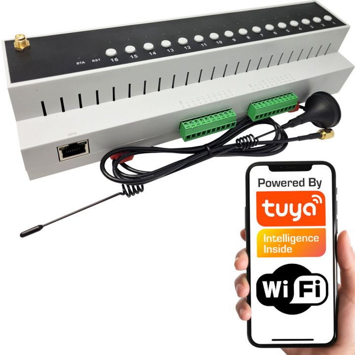 Contrôleur de relais WiFi Tuya 16 canaux 5906203622924