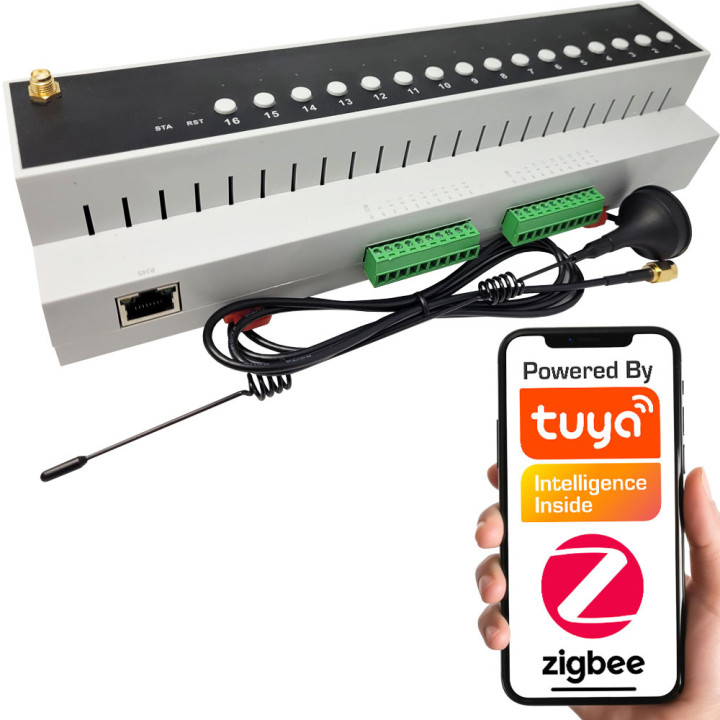 Contrôleur de relais ZigBee 16 canaux | Tuya intelligent