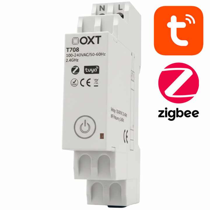 OXT ZigBee 3.0 DIN Rail Gateway WiFi TUYA T708