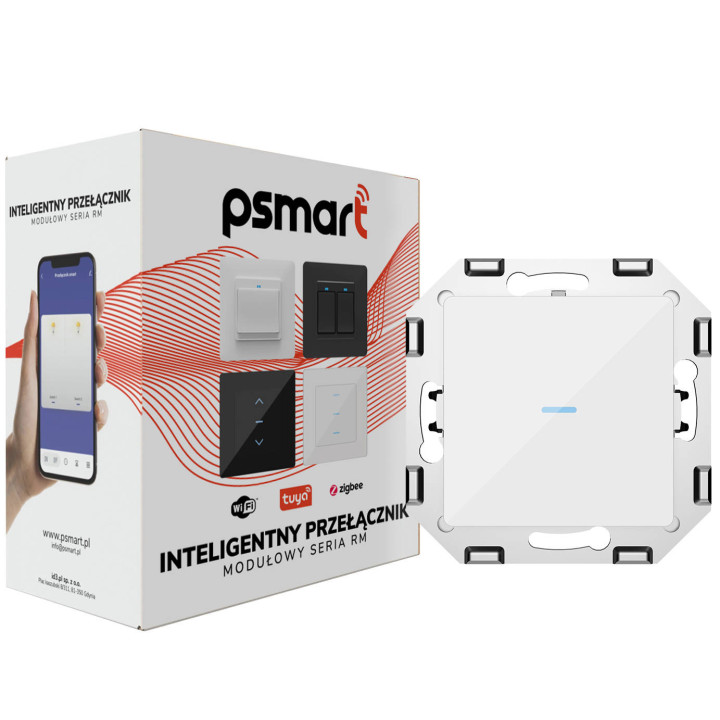 Psmart RM Series 1-Gang Smart Touch Switch White ZigBee TUYA