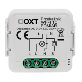OXT 5904496827163 Inteligentny moduł przekaźnikowy Wi-Fi 1 kanał 16A z monitorowaniem mocy Tuya