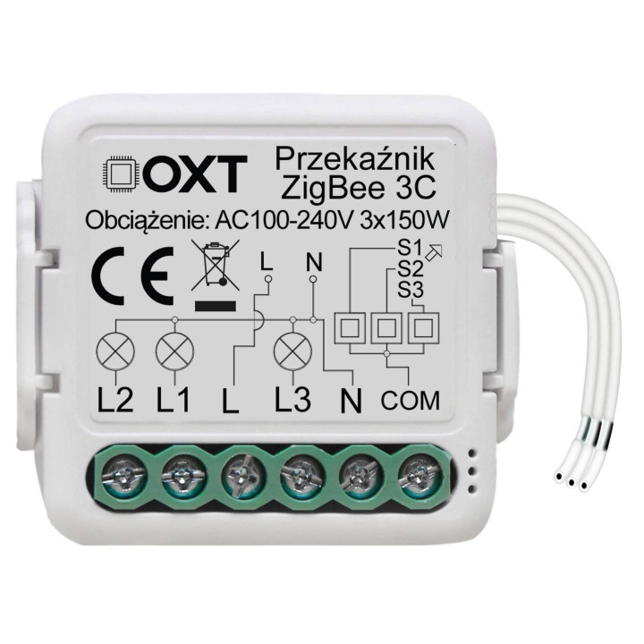 Минирелейный модуль OXT 3 цепи ZigBee TUYA