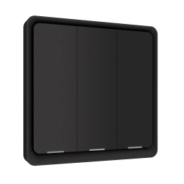 Interrupteur mural intelligent ZigBee, série Tuya KT, 3 gangs, noir