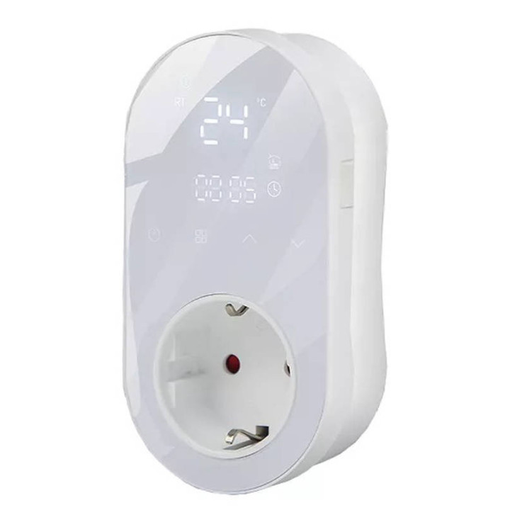 Thermostat de prise intelligente Tuya WiFi 16A blanc
