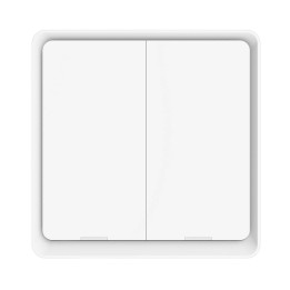 Interrupteur mural intelligent ZigBee, série Tuya KT, 2 boutons, blanc