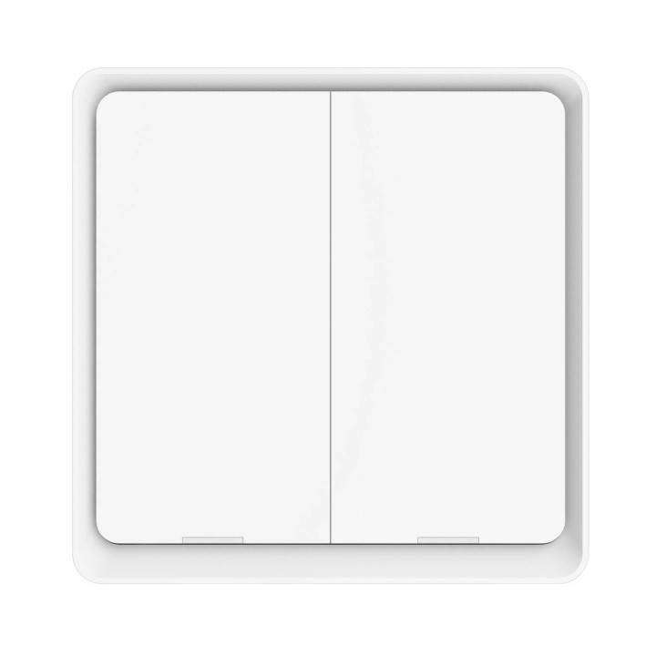 Interrupteur mural intelligent ZigBee, série Tuya KT, 2 boutons, blanc