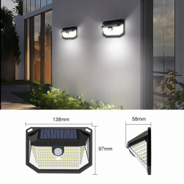 Immax 08486L Outdoor Solar LED Wall Light SIDE with PIR Sensor, 4W