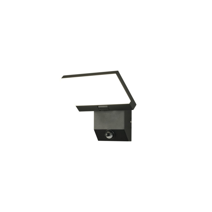 Immax MODERN Outdoor LED Wall Light with PIR Sensor, 18W, 1278lm, IP65, Black