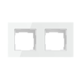 Avatto TS20-Frame-W2 2-Gang White Tempered Glass Switch Frame