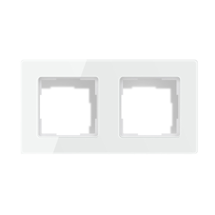 Avatto TS20-Frame-W2 2-Gang White Tempered Glass Switch Frame