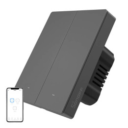 Sonoff M5-2C-80 Interrupteur mural WiFi intelligent (2 canaux, graphite)