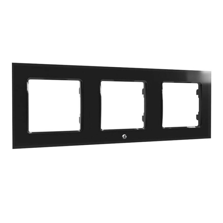 Shelly Frame3Black Triple Switch Frame (Black)