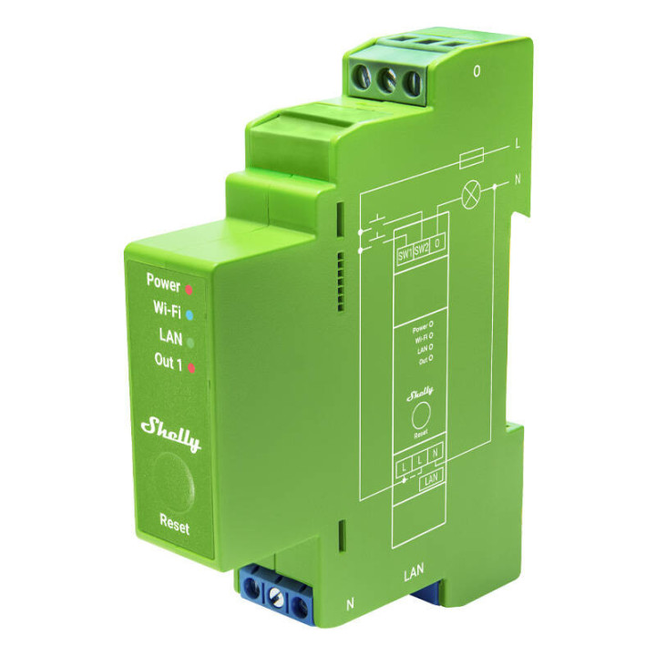 Shelly Pro Dimmer 1 DIN Rail Smart Dimmer, 1-Channel