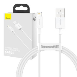 Baseus Superior Series USB to Lightning Cable, 2.4A, 1m (White) CALYS-A02