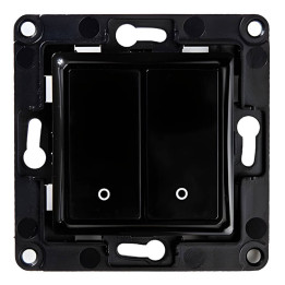 Shelly Wallswitch2Black Interrupteur mural intelligent à 2 boutons (noir)