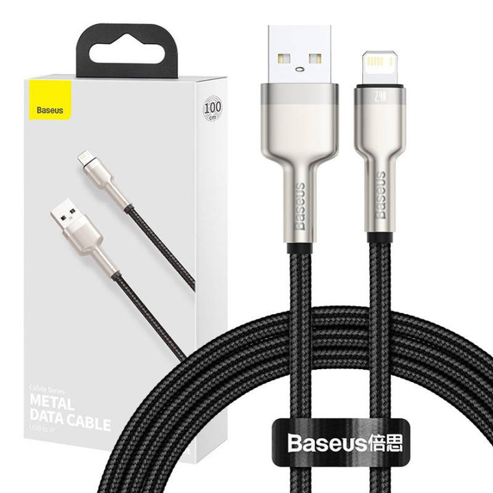 Baseus Cafule USB to Lightning Cable CALJK-A01, 2.4A, 1m, Black