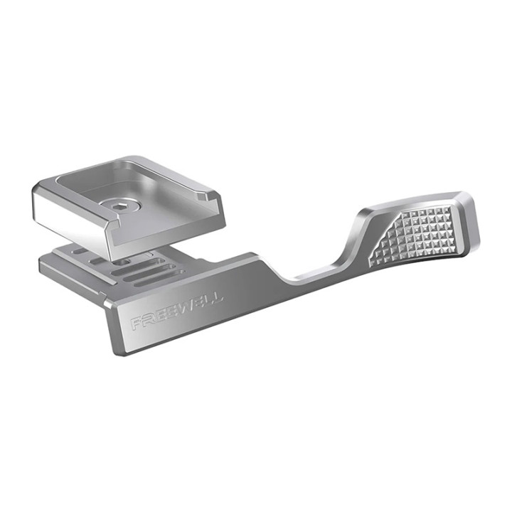 Freewell FW-FU-XTGS Soporte para pulgar con zapata fría para Fuji X100VI (plateado)