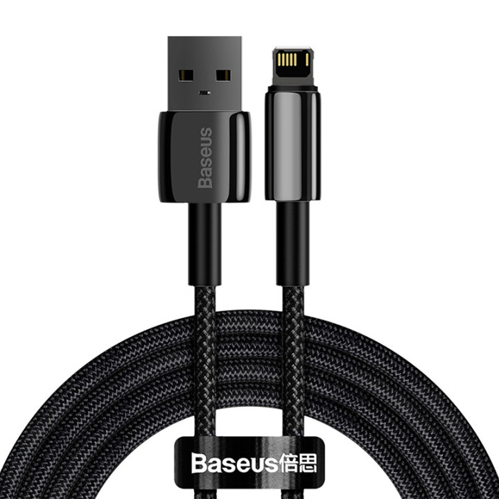 Baseus Tungsten Gold Cable USB to Lightning 2.4A 2m (Black) CALWJ-A01