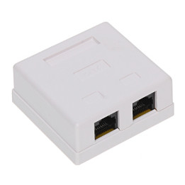 RJ45-2G1/6 Conector Keystone RJ45 dual - Inserto de placa de pared de 2 puertos para red Ethernet